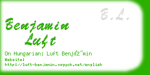 benjamin luft business card